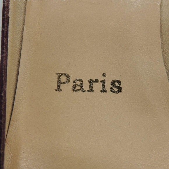 Authentic Christian Louboutin Pipina 55 Purple Suede Pointed Toe Low Wedge - Picture 4 of 10